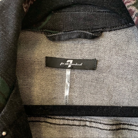 7 For All Mankind Black Denim Jacket - Picture 2 of 3